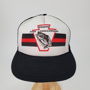 Weekend Bass Challengers Mesh Foam Snapback Baseball Hat Cap Jhats